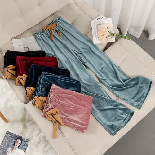 MECHCITIZ velvet winter women home pants comfortable sleepwear pajama pants lounge wear autumn bottoms new long pyjama trousers