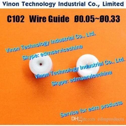 C102 Wire Guide Ø0.33mm Lower (Ceramic housing+Diamond inlay) Charmilles 135006536, 135.006.536, 24.04.781 for Robofil 240,440,6
