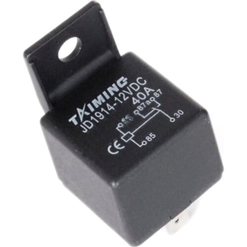 Black 5-pin 12V DC 40A Automotive Auto Power Relay JD1914-12VDC