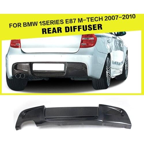 Rear Bumper Diffuser Lip Guard Spoiler for BMW 1 Series E87 M Tech M Sport Bumper 2007 - 2011 Carbon Fiber