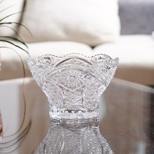 Shipping of European fruit dish creative living glass candy dish modern crystal bowl large fashion dry fruit