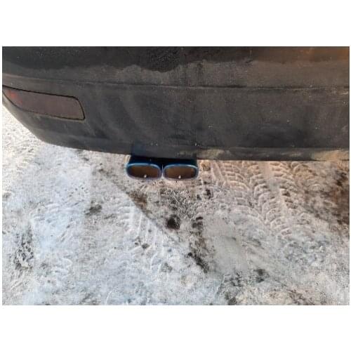 Exhaust pipe muffler stainless steel, exhaust pipe neck coating 1 to 2 curved / square straight for FIAT car