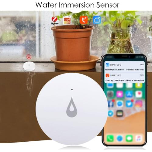 NEW 1/4 pcs tuya ZigBee Water sensor Leak Detector Flood Water leakage Alarm support zigbee gateway smartthings smart life APP