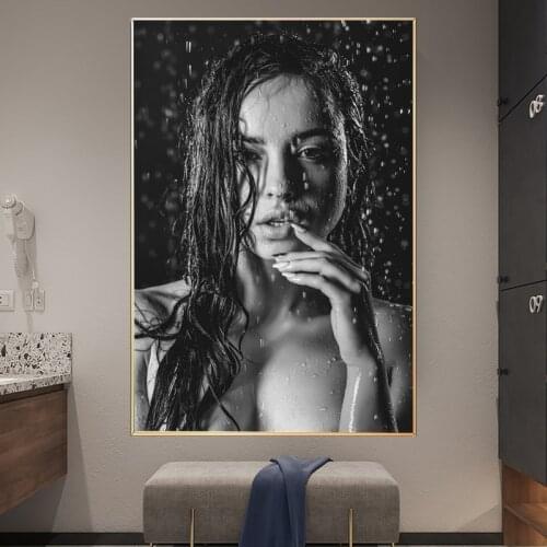 Beautiful Black White Nude Beauty Canvas Painting Modern Living Room Poster Print Wall Art Pictures Bedroom Home Decoration