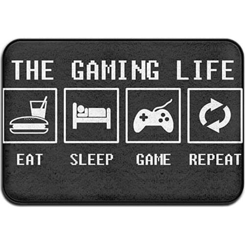 Door Floor Mat Area Rug Anti-Skid Foot Pad Gaming Life Absorption Doormats for Home Indoor Outdoor Kitchen Bathroom Entry Clean