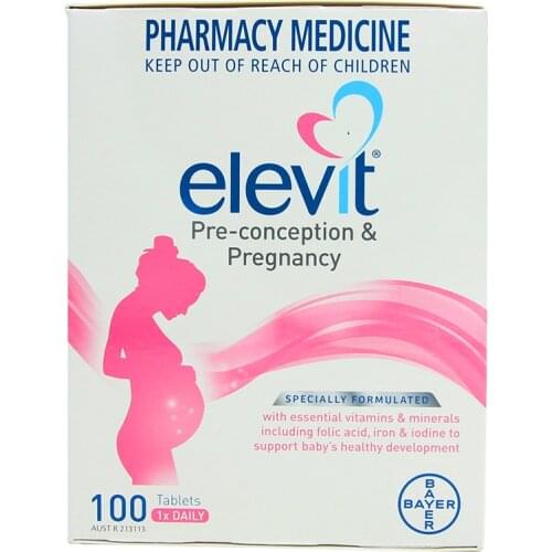 Australia Elevit Pregnancy Multivitamin for Women trying to Conceive Pregnant Breastfeeding Support Babys Healthy Development