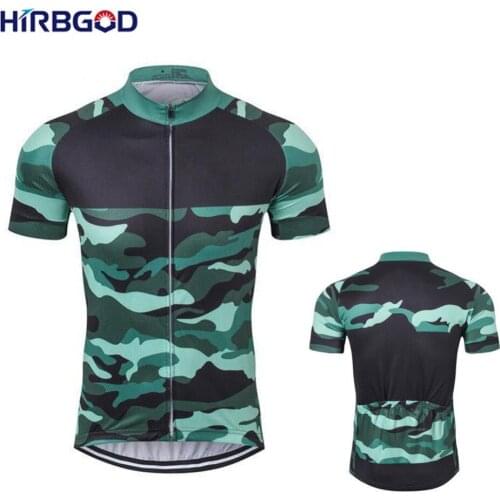 HIRBGOD camouflage Cycling Jersey Men 2019 Short Sleeve Breathable Military Style Casual jersey Maillot, SHK760