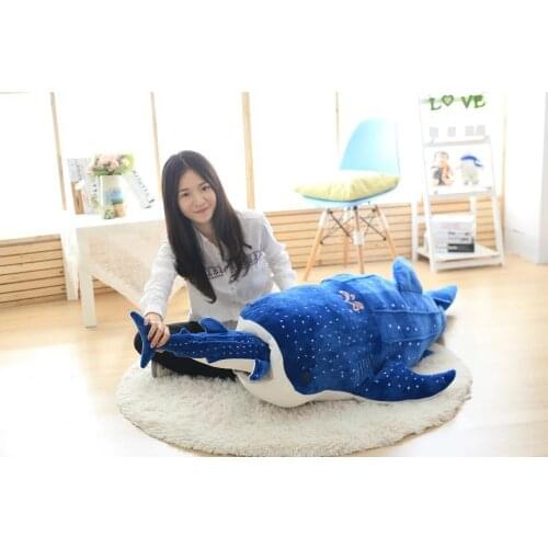 50/100cm Soft Annimal Plush toy Style Blue Shark Plush Toys Big Fish Cloth doll Whale stuffed plush doll Children Birthday Gift