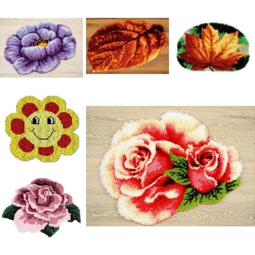Embroidery Latch Hook Rug Kits Carpet Foamiran For Needlework Diy Knoopkussen Dieren Latch Hook Tapijt Kussen Knooppakket Tapijt