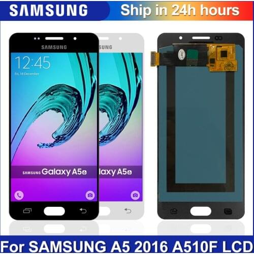 Original 5.2'' Super AMOLED LCD for Samsung Galaxy A5 2016 A510F A510M A510FD A510 LCD Display Touch Screen Digitizer Assembly