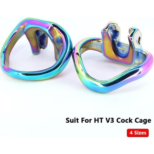Rainbow HT V3 COCK CAGE accessories ring small Chastity Device ring Nub ring, rainbow cock cage accessories ring