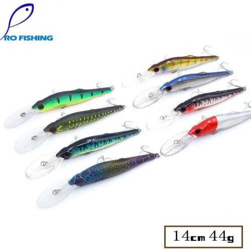 Fishing Lures Trout For Trolling Wobbler 3pcs 14cm 44g 2-5m Minnow Bass Tuna Deep Seawater Fishing Bait Tackle