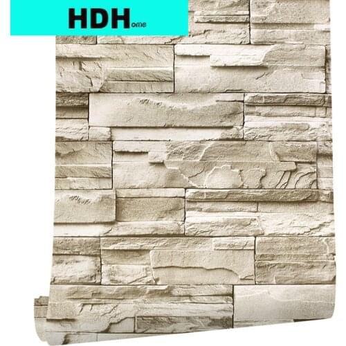 Faux Brick Vinyl Self-adhesive Wallpaper Stone Peel and Stick Removable Wallpaper Wallcoverings For Bedroom Walls Home Decor