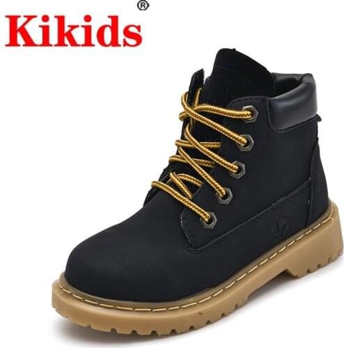 KIKIDS New Popular Style Winter Childrens Snow Boots Boy Girls Fashion Waterproof Warm With Fur Shoes Thick Mid Non-Slip Boots