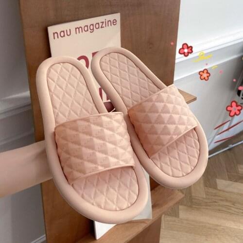 Slipper Girl Summer INS Outdoor Korean Version Cute Cartoon Girl Heart Student Soft Bottom Bath Cool Drag Indoor Wear Date Walk