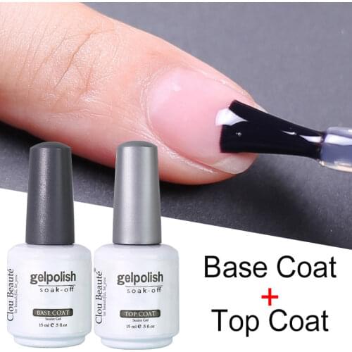 No Wipe Top Coat Base Coat Primer UV Gel Nail Art Tips Manicure Gel Nail Polish Color Gel Polish esmalte semi permanente