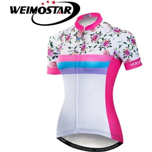 Weimostar Summer Bike shirt top quality New Women Cycling Jersey Bike Bicycle Comfortable Outdoor Ladies Shirts 11 style S-XXXL