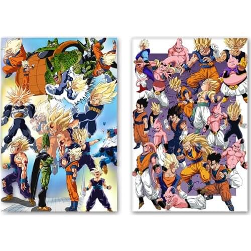 Japanese Anime Dragon Ball Buu Cell Saga Poster Canvas Painting Guko Wall Art Picture Decoration Living Room Home Decor Cuadors
