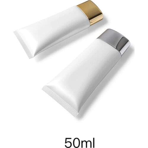Pearl White 50ml Soft Empty Cosmetic Tube50g Makeup Face Hand Cream Lotion Travel Packaging Containers Bottles 30pcs