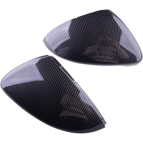 1 Pair ABS Carbon Fiber Style Car Side Door Rearview Mirror Cover Cap Fit For VW Golf MK7 MK7.5 GTI GTD 2015 2016 2017