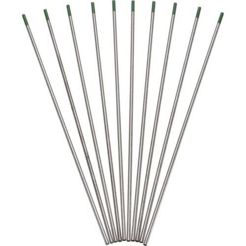 10pcs 2.0mmx150mm Pure Tungsten Green WP TIG Welding Tungsten Electrode With Case