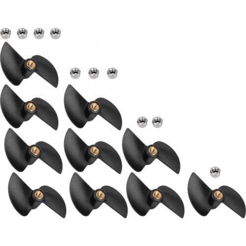 10pcs Remote Boat Propeller Kit Brushless Remote Control Boat Tail Propeller Spare Part Compatible Kit For FT009 RC Boat