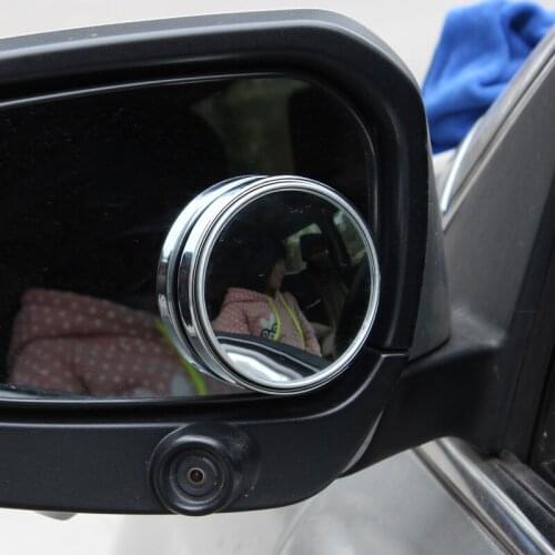 8cm Truck rearview mirror blind spot small round mirror can be rotated adjustment post-visual auxiliary three Ya SY-031