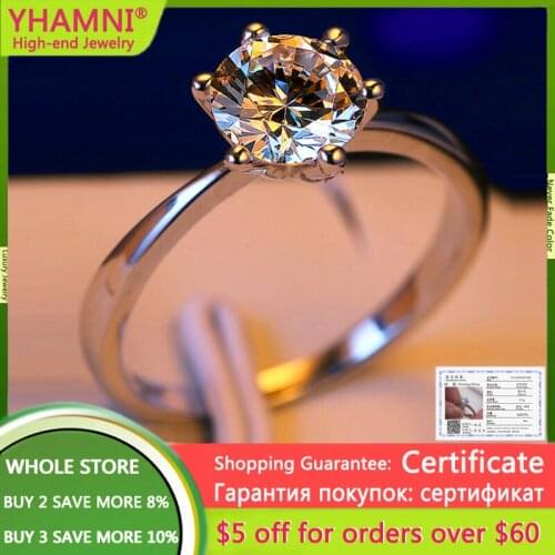 90% OFF Luxury Female Small Lab Diamond Ring Real 925 Sterling Silver Engagement Ring Solitaire Wedding Rings For Women Gift