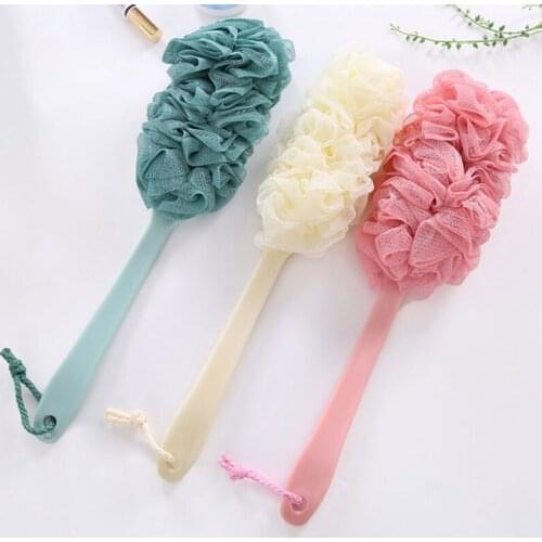 Large Long Handle Bath Brush Rich Bubble Bath Ball Bathroom Artifact Bath Strap Lanyard