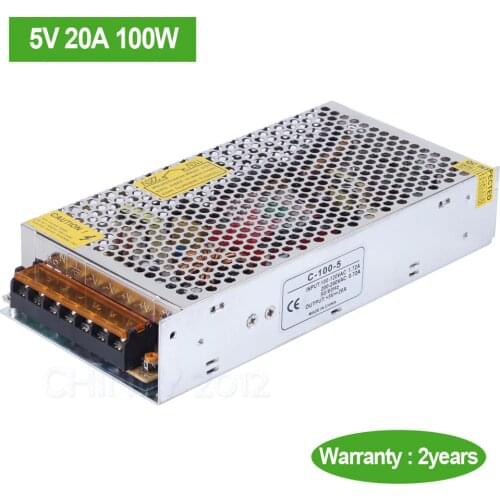 DC5V 20A 100W LED driver Switch Power Supply Transformer for LED Strip LED module