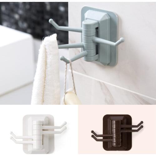 Storage Holders Racks Strong Adhesive Wash Cloth Clip Rotatable Home Improvement Bath Room Kitchen Supplies Storage Towel Rack