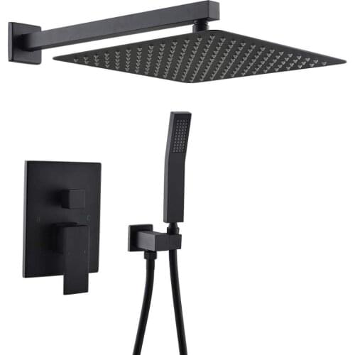 Shower System with High Pressure Rainfall Shower Head, Handheld Shower head and Shower Faucet valve, Bathroom Luxury Rain Mixer