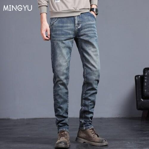 Vintage streetwear Slim Jeans Men Stretch Skinny Straight Fashion Motorcycle Streetwear Hip-hop Skateboard Male Denim Pants 27