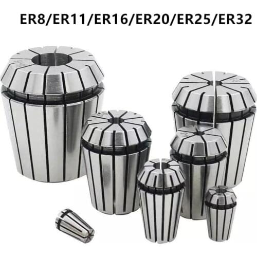 ER8 ER11 ER16 ER20 ER25 ER32 Precision collet chuck 0.008mm, used for CNC milling tool holder engraving machine spindle motor ER