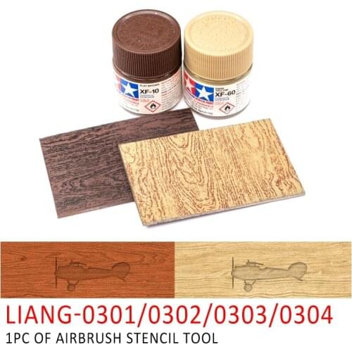 LIANG-0301/0302 PE Airbrush Stencil Wood Texture Tools for 1/35 1/48 1/72 Model