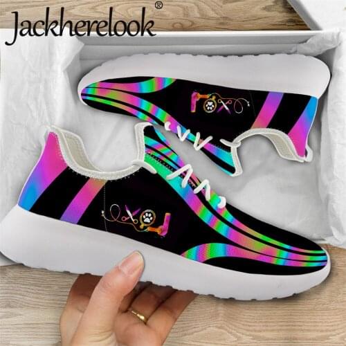 Jackherelook Dog Groomer Love Art Brand Design Mesh Sneakers Women Shoes Flats Lightweight Footwear Zapatos de Mujer Zapatos