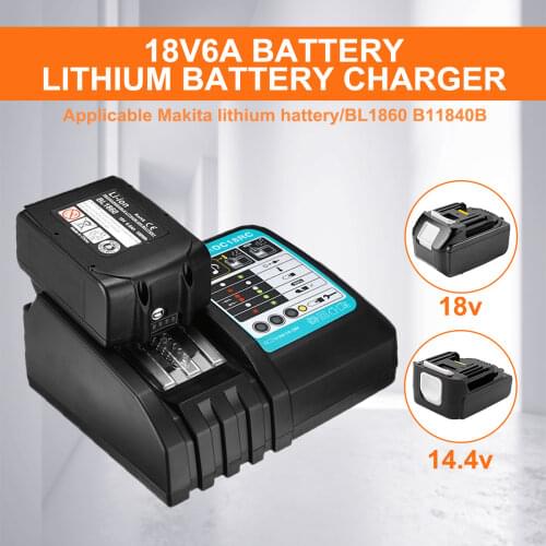 For Makita Power Tool Rechargeable Battery & Charger BL1860 18V 6000mAh Lithium Ion 18v 6Ah BL1840 BL1850 BL1830 BL1860B LXT400