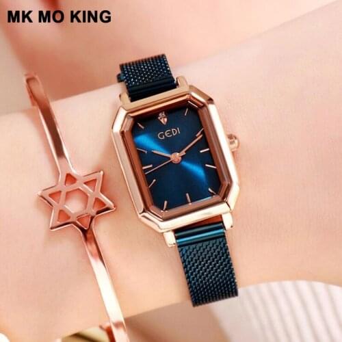 Luxury Brand Steel Belt Womens Watches Sleek Minimalist Women Wristwatches Business Quartz Waterproof Clock Relogio Femino
