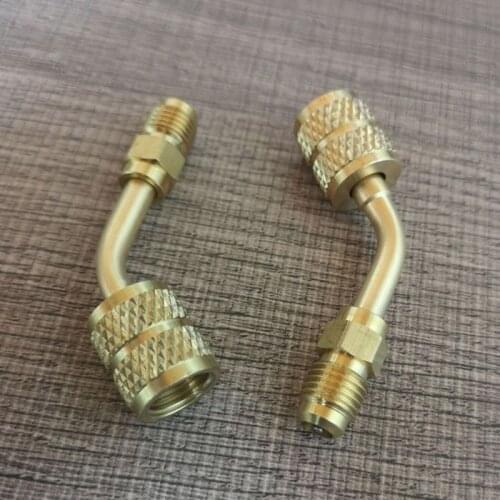 Ductless Mini Split System Charging Vacuum Port Adapter 5/16 Female,1/4 Male SAE T8WF