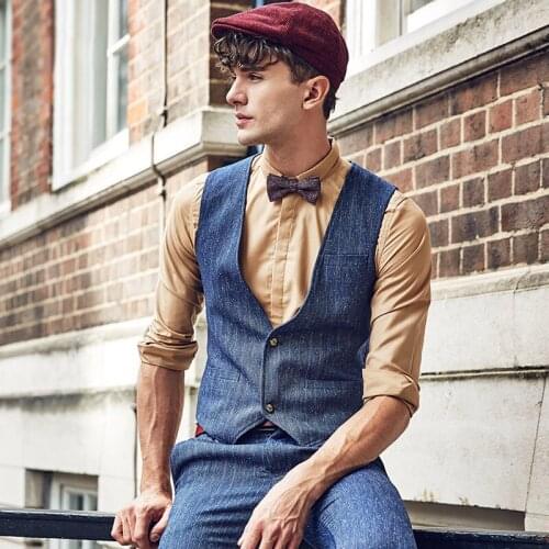 Brand Men Clothing2016Autumn casual England men suit vest waistcoat mens formal wedding vest slim fit gilet colors plus size