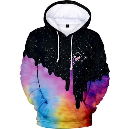 Personality Pouring Milk Starry Paint Bucket Men Hoodie 3D Tie Dyed Printed Hooded Bluzy Dla Par Cotton Streetwear Kids Clothes