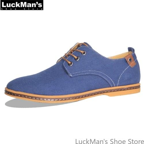 2019 New Big Size Men Shoes Casual Canvas Shoes Men Fashion Pointed Toe Lace Up Men Flat Shoes Zapatos Hombre SIZE 45,46,47,48