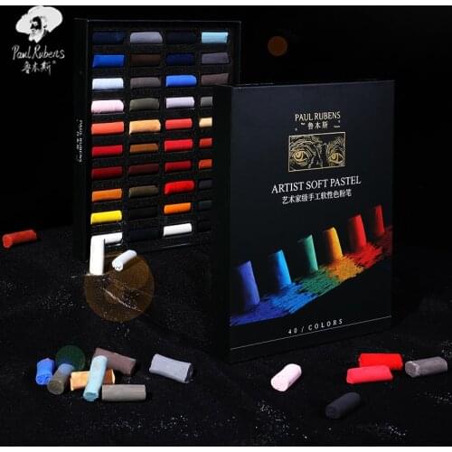 Paul Rubens Soft Pastels Set Painting Chalk Crayons Solid Non Toxic of 40 Colors Art Stationery Drawing Supplies Gift for Artist