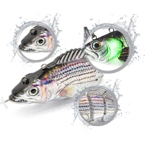 New Lure Lure Multi-segment Hard Lure Automatic Swimming Lure Propeller Intelligent Lure Electronic Fish Fishing Lure Set
