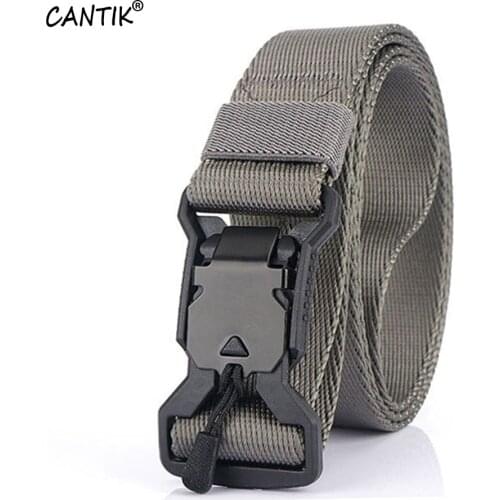 CANTIK 2020 New Unisex Leisure Light Neutral Belt Magnetic Buckle Nylon Belt Multi Color Accessories Women 3.0cm Width CBCA202