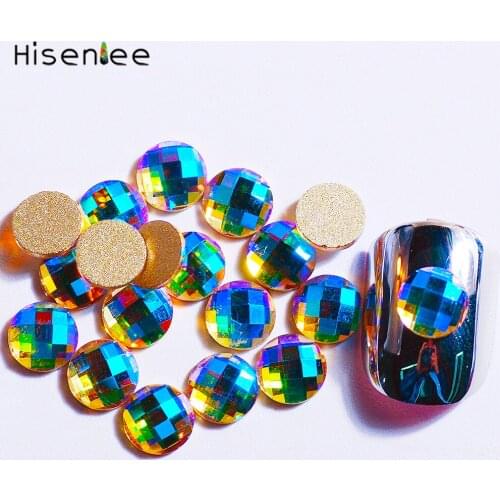 Charm AB Color Rhinestone Flat Back Shaped Diamond Super Shiny Colorful Glass 3D Fashion Flash Nail Art DIY Design Decoration