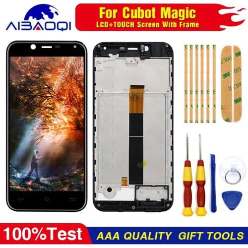 AiBaoQi New Original 5.0 inch Touch Screen+1280x720 LCD Display+Frame Assembly Replacement For Cubot Magic Android 7.0 Phone