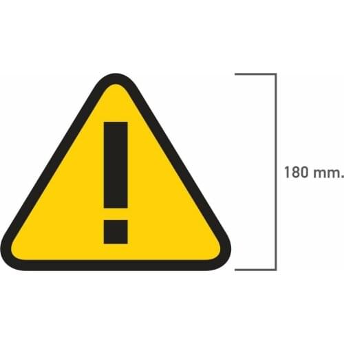 Warning Decals Car Yellow Warning Exclamation Mark Sign Vinyl Sticker PVC Vinyl Reflective Stickers