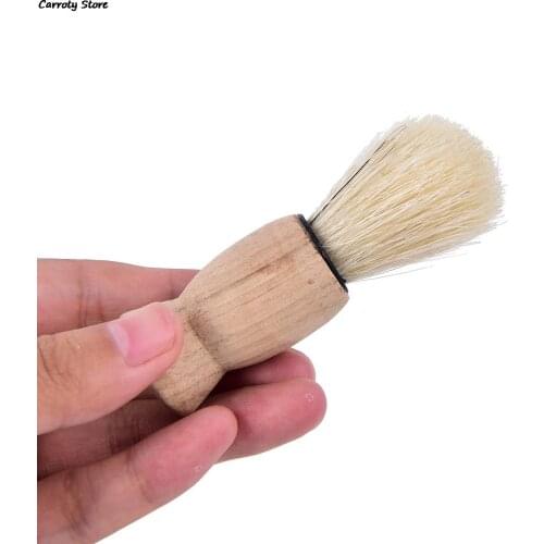 1Pc Professional Wood Handle Badger Hair Beard Shaving Brush For Best Mustache Barber Tool Facial For Salon Men Father Gift