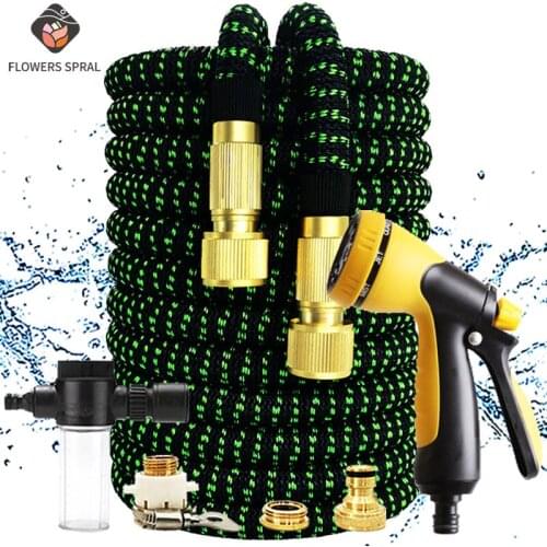 For Garden High Pressure Hose Irrigation Watering Extendable Garden Hose Car Wash Cleaning Garden Sprayer Stretch Watering Hose